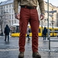 thumbnail image 5 of Iaqnaocc Mens Cargo Pants Hiking Stretch Breathable Relaxed Outdoor Waterproof Big and Tall Construction Work Pants with Pockets Wine M, 5 of 5