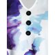 thumbnail image 4 of Más el tamaño de la impresión floral acuarela panel de encaje de la camiseta Rosegal Mangas largas de talla grande, 4 of 5