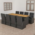 thumbnail image 1 of vidaXL 9 Piece Outdoor Dining Set with Cushions Poly Rattan Black, 1 of 5