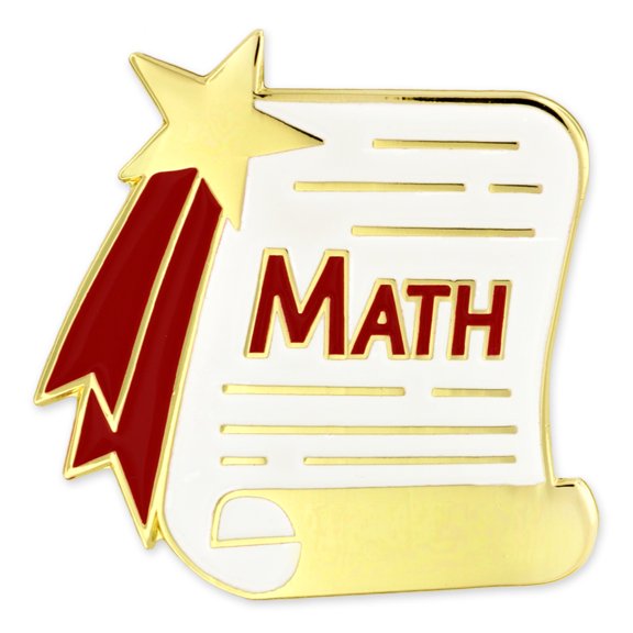 PinMart's Math Scroll Button Pin, 1-Piece