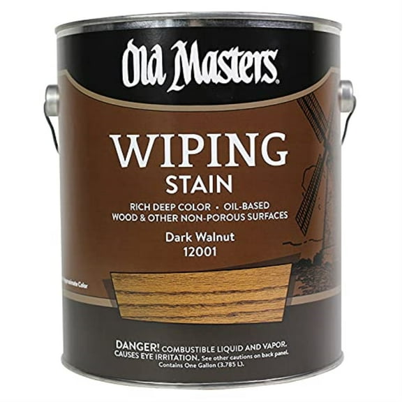 1834423 WIPE STAIN DRK WLNT GL Old Masters Semi-Transparent Dark Walnut Oil-Based Wiping Stain 1 gal (Pack of 2)