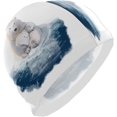 thumbnail image 1 of FYBTO Swimming Cap Winter Animal Polar Bears Ice Floe Unisex Adult FYBTO Polyester, 1 of 4