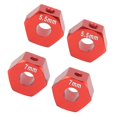 thumbnail image 5 of DEWIN RC Cubo de Rueda Hexagonal Aleación de Aluminio 14 mm Diámetro 5,5 mm 7 mm Espesor Juego de Accesorios Juego(Rojo), 5 of 5
