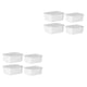 thumbnail image 4 of Injueey Contenedores herméticos para almacenamiento de alimentos sin olor - Mantienen la frescura de los ingredientes Sin BPA Blanco 4 piezas Blanco 4 piezas 2Conjunto, 4 of 6