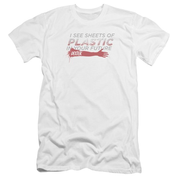 Dexter Plastic Prediction Premium Adult Slim Fit 30/1 T-Shirt White