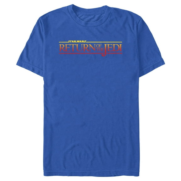 Men's Star Wars: Return of the Jedi Return of the Jedi Classic Logo  Graphic Tee Royal Blue Heather 2X Large