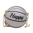 thumbnail image 3 of Basketball Shoulder Bag Purse Mini Crossbody Bags with Strap for Casual Shopping Argent, 3 of 8