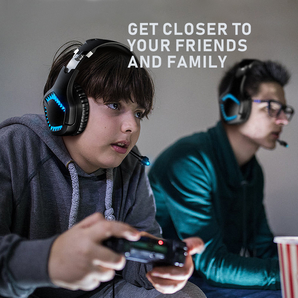 Runmus Gaming Headset with 7.1 Surround Sound, Blue photo 2