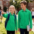 thumbnail image 5 of Teen Boys Girls Waterproof Rain Jacket No Hood Lightweight Softshell Jacket Kids Windproof School Exercise Coat with Pockets for Camping Cycling Hiking Army Green 11-12Years, 5 of 9