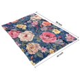 thumbnail image 4 of Pioneer Flower Floral Print Pattern Blanket,Comfortable Soft Lamb Wool Throw Blanket,All Season,Warm Lightweight Blankets for Sofa Bed Couch Living Room Chair,40"x50", 4 of 4