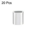 thumbnail image 3 of M3 Aluminum Oval Sleeve 3.3mm(1/8") Steel Wire Rope Ferrule 20 Pcs, 3 of 5