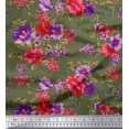 thumbnail image 1 of Soimoi Feuilles de Voile de Coton & Tissu Imprimé Floral 1 Yard 42 Inch Wide, 1 of 3