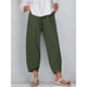 thumbnail image 2 of Mujer Pantalones Bolsillo Noveno Pantalones Pantalones deportivos sueltos de pierna ancha, Verde, 4XL Advancent AP002213-21, 2 of 5
