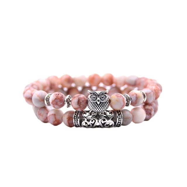 kurtrusly Alliage Minimaliste en Pierre Naturelle Idée de Cadeau pour le Style Polyvalent Durable Bracelets Réseau Rouge