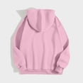 thumbnail image 5 of XFLWAM Womens Oversized Sweatshirts Fleece Drawstring Hoodies Casual Long Sleeve Solid Color Pullover Fall Clothes with Pocket Pink XL, 5 of 5
