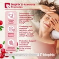 thumbnail image 2 of Biophix D-Mannose Cranberry Probiotics 1000 mg 120 Vcaps | Urinary Digestive Support, 2 of 9