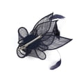 thumbnail image 7 of Tittly Head Scarf Fascinators Hats Women's Elegant Hat Strap Flower Feather Party Hat Hair Clip Headband Accessory Head Scarf Hair Accessories Navy One Size, 7 of 7