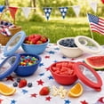 thumbnail image 5 of Cook with Color 4-Piece Prep Bowls Set, BPA-Free Plastic Mixing and Snack Bowls, Red White and Blue, 5 of 5