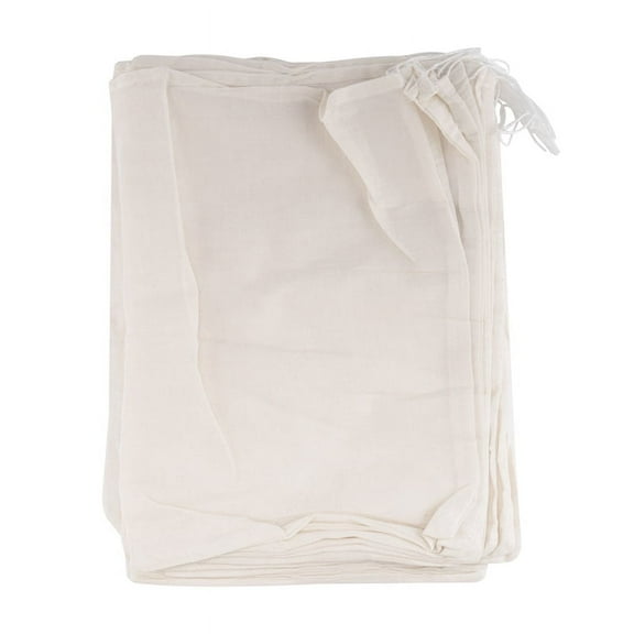 20 Pieces Large Muslin Bags Cotton Drawstring Bags,Tea Brew (8 X 12 Inches)
