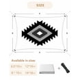 thumbnail image 6 of Sun Shade Sail 12x16Ft Boho Black Grey and White Geometric Moroccan Rustic Farmhouse Uv Block Sunshade Canopy Outdoor Shade Cover Rectangle Shade Cloth For Patio Garden Yard Deck Pergola, 6 of 6