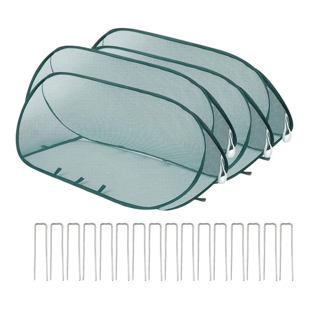 Up Garden Mesh Net Cover 100x40x40cm Foldable Tent WithGround Portable Cage For Raised Bed Bird Barrier Netting For Vegetable Strawber