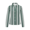 thumbnail image 3 of ameIAEA Women's Collared Button Down Blouses Long Sleeve Color Block Casual Tops 2024 Fall Shirts, 3 of 4