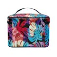 thumbnail image 4 of HELLHERO Tropical Leaf Burst Makeup Brush Organizer Large Capacity Handle Cosmetic Toiletry Bags Sister, 4 of 6