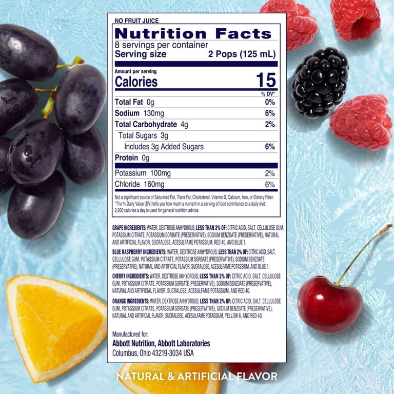 Pedialyte Electrolyte Solution Freezer Pops, Variety Pack, 64 Count photo 8