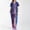 01-Dark Blue, variant on Womens 250th Anniversary USA Scrub Set, 4th of July V-Neck Half Sleeve Top & Pants Medical Uniform for Nurses, Healthcare Workers with Pockets 03-Gold XXL