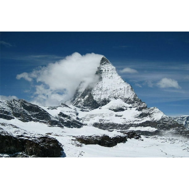 Laminated Poster Matterhorn Cool Climbing Snow Cold Climber Ice Poster Print Inch By 30 Inch Walmart Com Walmart Com