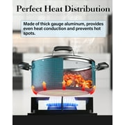 Cook N Home Professional Pots and Pans Nonstick Cookware Set, Kitchen Cooking Set with Frying Pans and Saucepans, Induction Compatible, 12-Piece, Turquoise