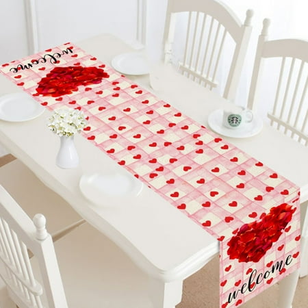 

Foraging dimple Valentine s Day Decoration Knitted Cloth Table Flag Table Cloth Table Decoration