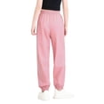 thumbnail image 6 of SGFCWSX Boys Athletic Pants Elastic Waist Elastic Cuffs Quick Dry Loose Fit Casual Jogger Trousers with Pockets for Kids Pink Size 4-5 Years, 6 of 6