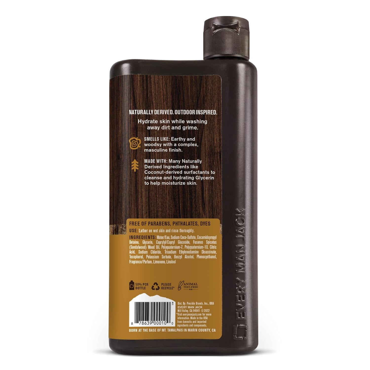 Every Man Jack Body Wash and Shower Gel, Sandalwood, 16.9 Oz