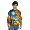 thumbnail image 4 of Hello Fall Bernese Mountain Dog Enjoys Warm Campfire Autumn Night Bright Moon All Over Print 3D Baseball Jacket Berner Lover Gifts Bomber Jacket Softball - 01008, 4 of 6