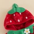 thumbnail image 6 of RUINIXCW Toddler Baby Halloween Strawberry Costume Kids Infant Baby Girl Boy Fall Winter Clothes Flannel Snowsuit Jumpsuit Long Sleeve Hooded Romper, 6 of 10