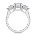 thumbnail image 3 of Lab Grown Diamond Engagement Ring For Women | 3 Carat IGI Certified Radiant Shape FG-VS Center Diamond | 14K White Gold | Artemis Round Three Stone Ring Friendly Diamonds, 3 of 5