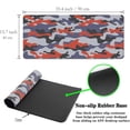 thumbnail image 6 of Keyboard Mouse Pad Blue Home Office Desk Pad Large Mousepads Computer Mat Keyboard Desk Mat Waterproof Non-Slip Rubber Base 35.4" X 15.7" for Game Office, Camouflage with Red Spots, 6 of 6