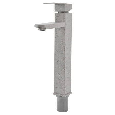 

Basin Faucet Oatmeal Color Easy Assembly Hot Cold Mixing Tap Deck Mount For Washroom With Flexible Hose