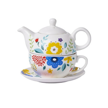 

coffee kettle China Teapot 350ML Porcelain Tea Warmer Teapot Chinese tea pot ceramic teapot water kettle Retro Water Kettle Teapot Tea Coffee Pot Camping Ceramic Tea Kettle 400ml style C