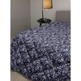 thumbnail image 2 of Paisley Down Alternative Comforter, Vintage Style Pattern of Floral Leafy Motifs Oriental Elements, Microfiber Quilt for All Season, 5 Sizes, Dark Violet Blue and White, by Ambesonne, 2 of 3