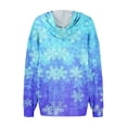 thumbnail image 6 of Hoodies For Women Oversized Winter Cute Sweatshirts Pullover Trendy Fall Clothes, Christmas Print Lightweight Design without Pockets for Comfortable Fall Winter Wear,Royal Blue,L, 6 of 6