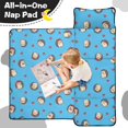 thumbnail image 4 of Hedgehog and Bowtie Blue Pattern Teens Toddler Nap Mat with Pillow, Sleeping Mat Bag for Preschool Daycare 59"x22", 4 of 6