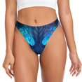 thumbnail image 1 of Fotbe Futuristic Blue Light Wolf Tanga Sin Costuras para Mujer con Estampado – Panties Invisibles, Transpirables y Cómodos para Uso Diario-4X-Large, 1 of 6