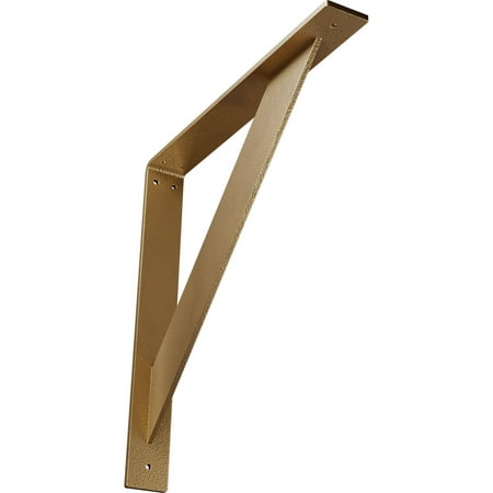

Ekena Millwork 2 W x 16 D x 16 H Traditional Steel Bracket Hammered Gold