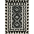 thumbnail image 6 of SAFAVIEH Veranda Magna Southwestern Indoor/Outdoor Area Rug, 4' x 5'7", Black/Cream, 6 of 7