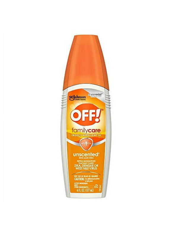 OFF! Family Care Insect & Mosquito Repellent, Unscented with Aloe-Vera,7% Deet 6 oz - Pack of 12