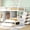 White, variant on White Bunk Bed With Storage - Maximize Space & Comfort Full Over Twin Essential Features