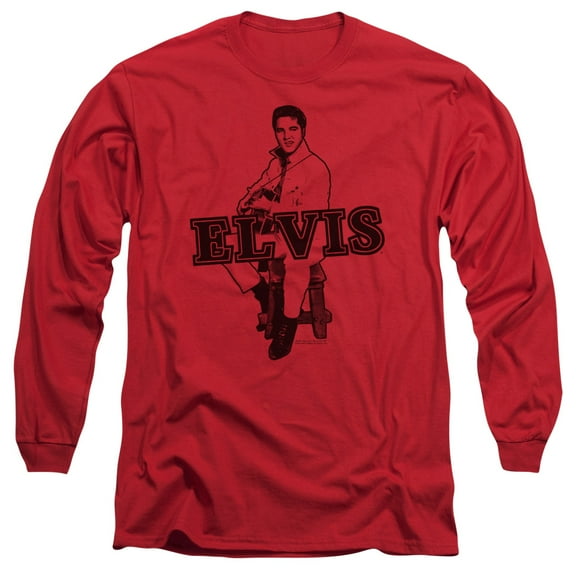 Elvis Presley Jamming Long Sleeve T-Shirt Red
