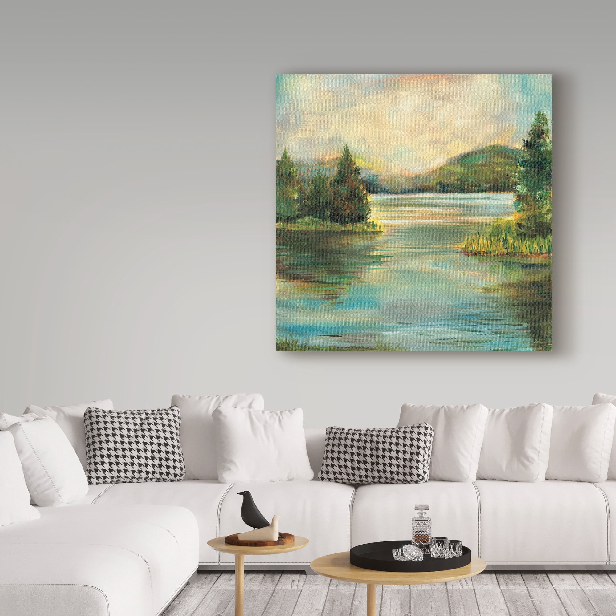 Trademark Fine Art 'Silver Lake' Canvas Art by Sue Schlabach